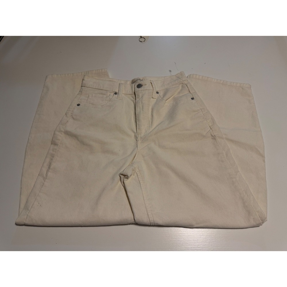 Universal Thread High Rise Easy Barrel Corduroy Pants Cream Off White 2R